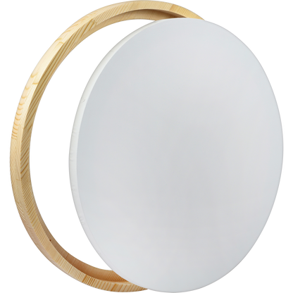 Light Gray Eraldo di Paolo Round Framed Canvas Set 40cm Gallery Wrapped Stretched Canvas With Wooden Frame