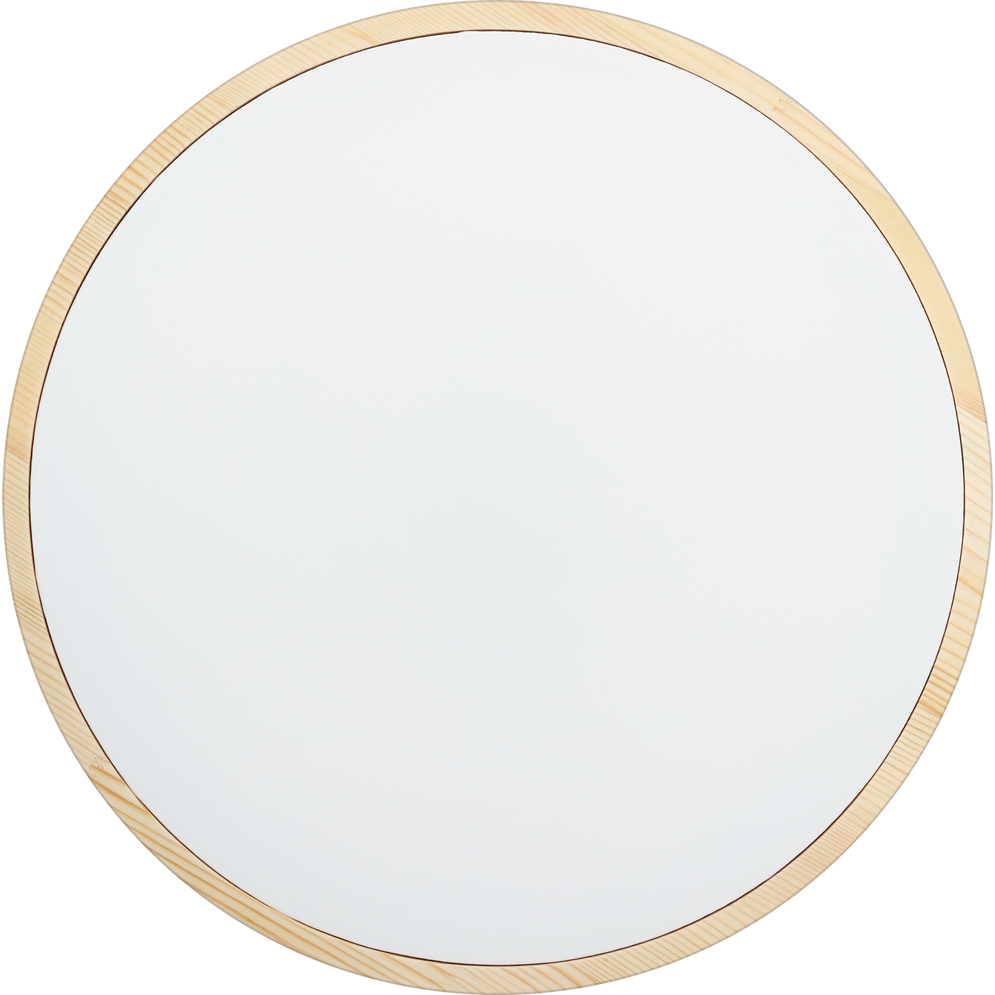White Smoke Eraldo di Paolo Round Framed Canvas Set 40cm Gallery Wrapped Stretched Canvas With Wooden Frame