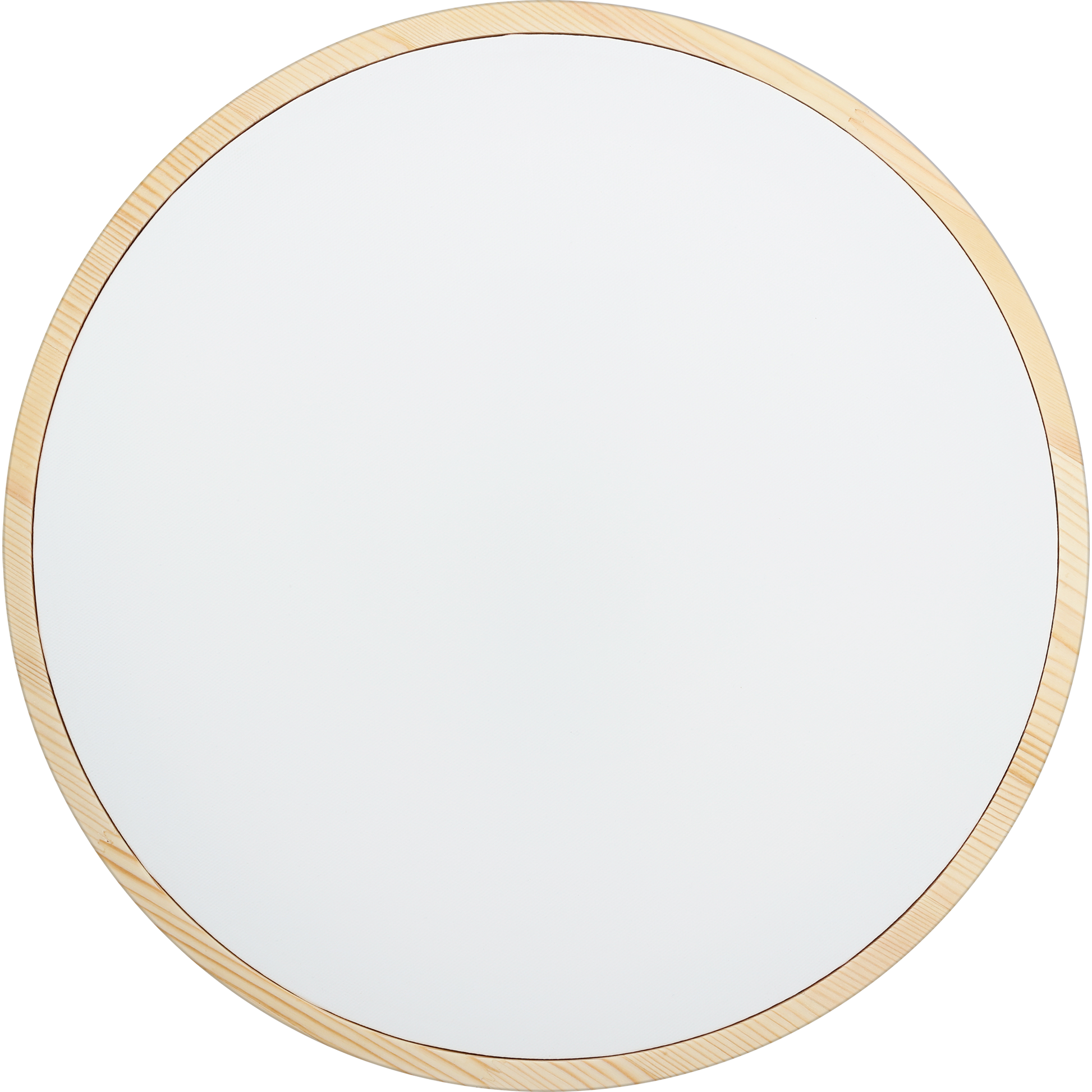 White Smoke Eraldo di Paolo Round Framed Canvas Set 40cm Gallery Wrapped Stretched Canvas With Wooden Frame