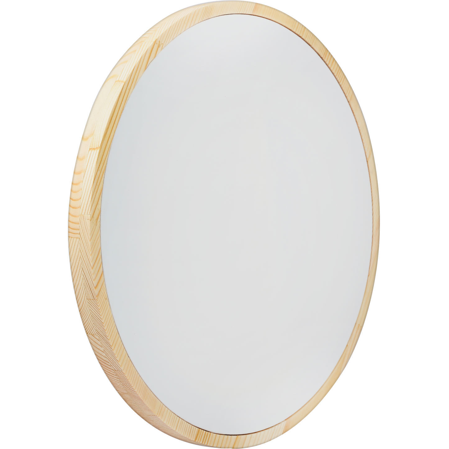 Light Gray Eraldo di Paolo Round Framed Canvas Set 40cm Gallery Wrapped Stretched Canvas With Wooden Frame