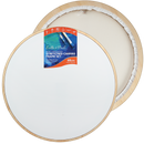 Light Gray Eraldo di Paolo Round Framed Canvas Set 60cm Gallery Wrapped Stretched Canvas With Wooden Frame