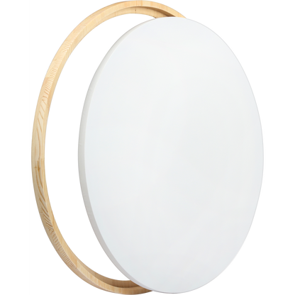 White Smoke Eraldo di Paolo Round Framed Canvas Set 60cm Gallery Wrapped Stretched Canvas With Wooden Frame