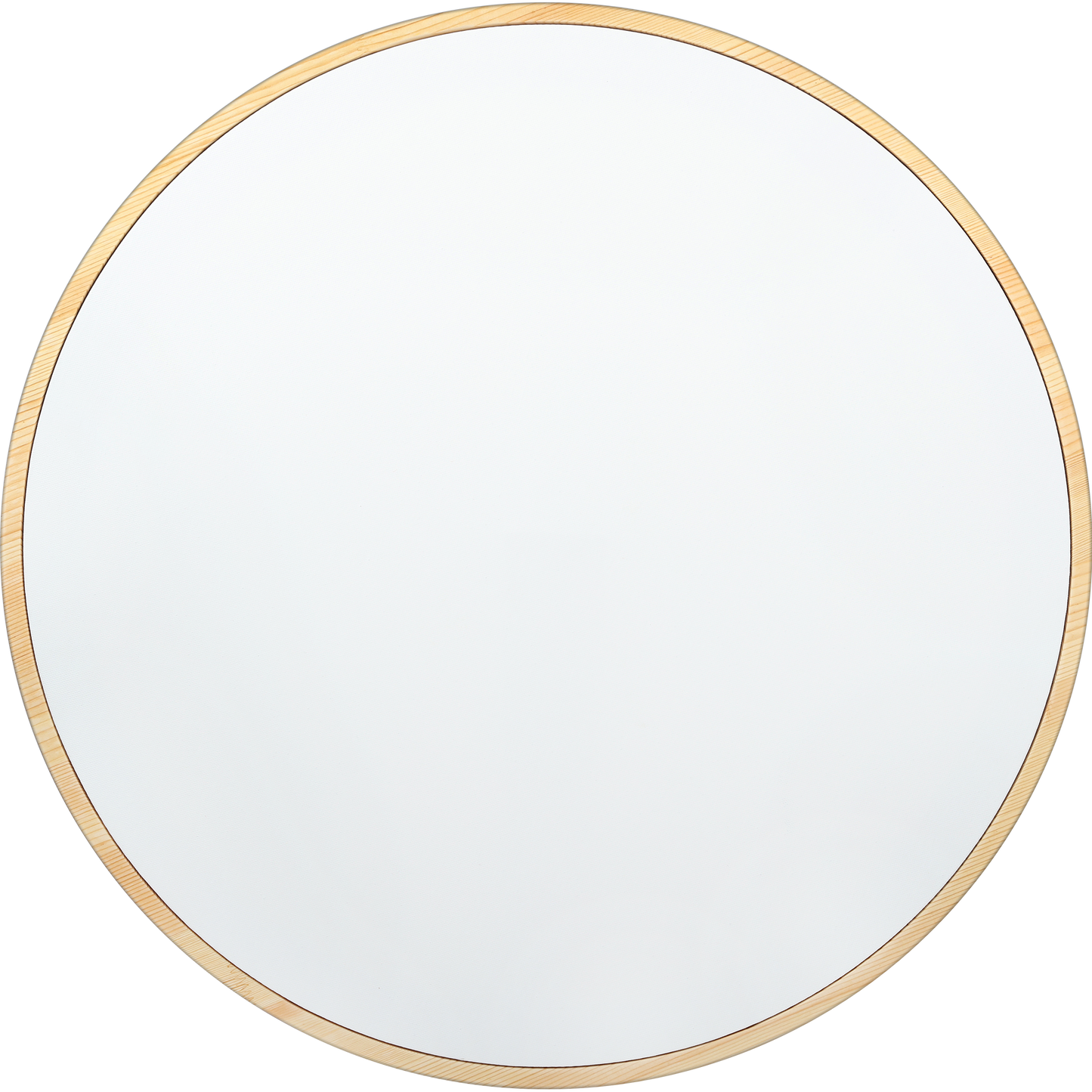 White Smoke Eraldo di Paolo Round Framed Canvas Set 60cm Gallery Wrapped Stretched Canvas With Wooden Frame