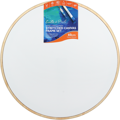 Lavender Eraldo di Paolo Round Framed Canvas Set 60cm Gallery Wrapped Stretched Canvas With Wooden Frame
