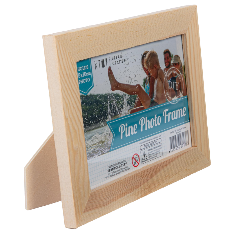 Tan Urban Crafter Pine Photo Frame Holds 4x6 18x13x1.5cm Wood Crafts