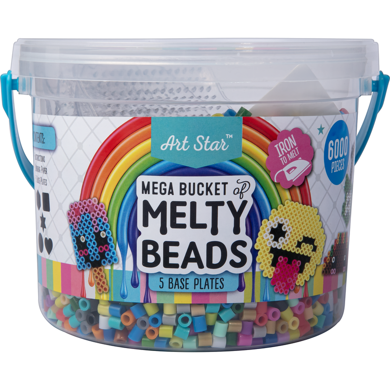 Gray Art Star Mega Bucket of Melty Beads 6000+ Beads Kids Craft Kits