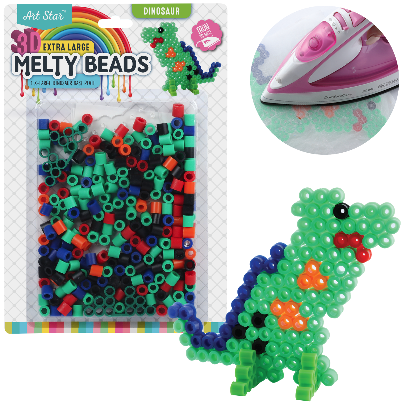 Dark Slate Gray Art Star Jumbo Melty Beads Dinosaur Kit Kids Craft Kits
