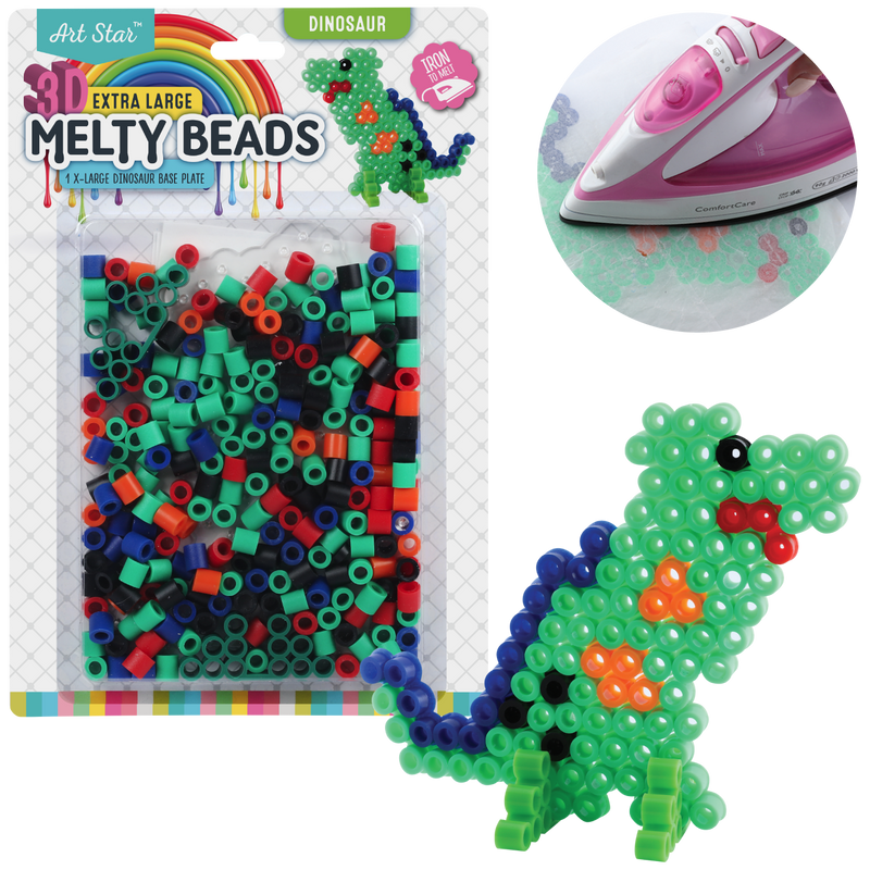 Template Perler Dinosaur Art Star Jumbo Melty Beads Dinosaur Kit