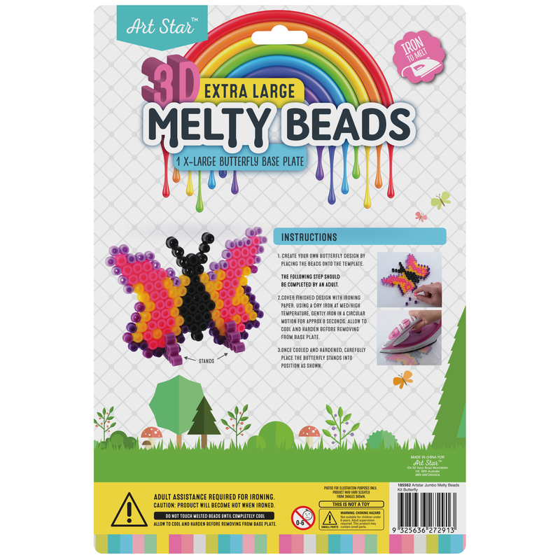 Light Gray Art Star Melty Beads Butterfly Kit Extra Large Kids Craft Kits