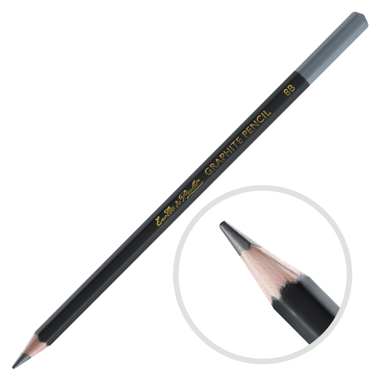 Light Gray Eraldo di Paolo Graphite 8B Pencil Pencils