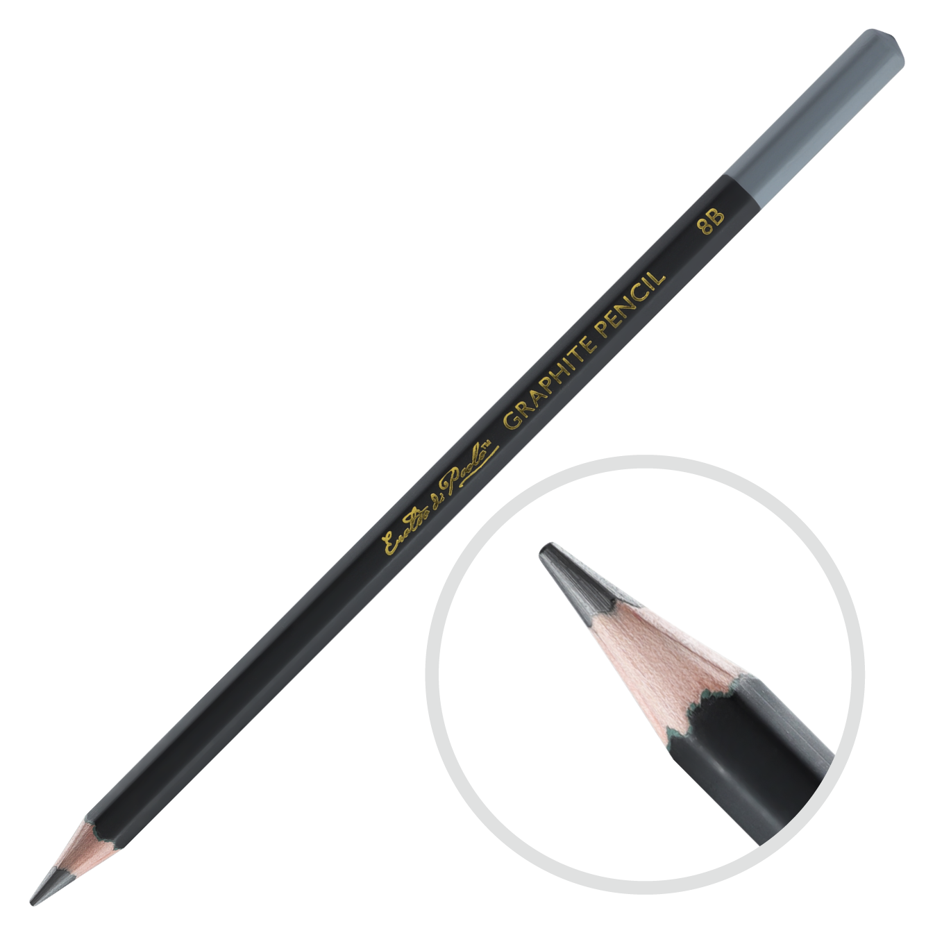 Light Gray Eraldo di Paolo Graphite 8B Pencil Pencils
