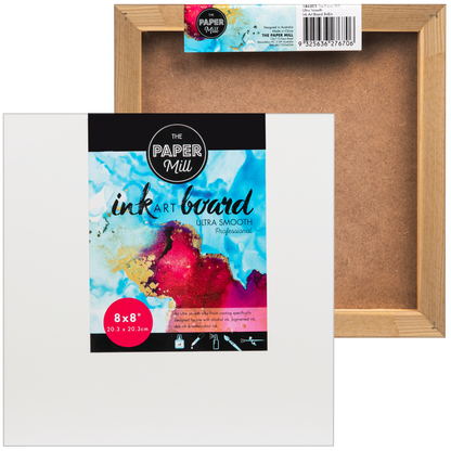 Light Gray The Paper Mill 19mm Thick Ultra Smooth Alcohol ink Board, 8x8 Inches Canvas and Painting Surfaces