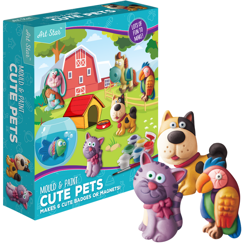 Tan Art Star Mould and Paint Plaster Cute Pets Kit Kids Craft Kits