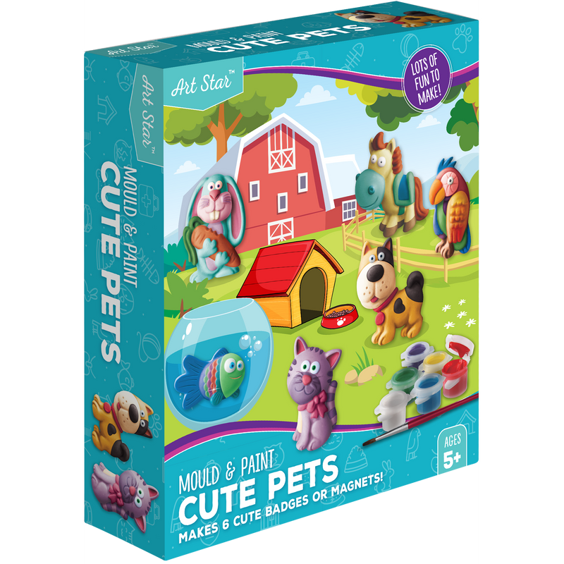 Light Sea Green Art Star Mould and Paint Plaster Cute Pets Kit Kids Craft Kits