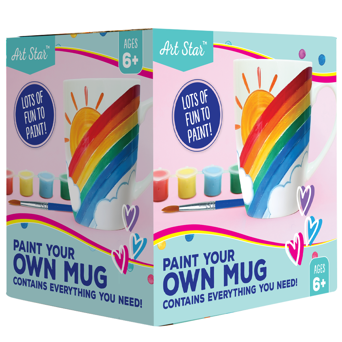 Gray Art Star Paint Your Own Mug Kids Craft Kits