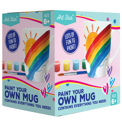 Gray Art Star Paint Your Own Mug Kids Craft Kits