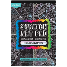 Thistle Art Star A5 Scratch Art Holographic  40 Sheets Kids Craft Kits