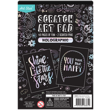 Black Art Star A5 Scratch Art Holographic  40 Sheets Kids Craft Kits