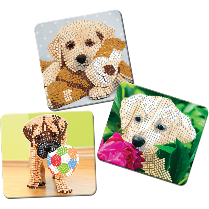 Tan Art Star Make Your Own Mosaic Art Playful Puppies Kids Craft Kits