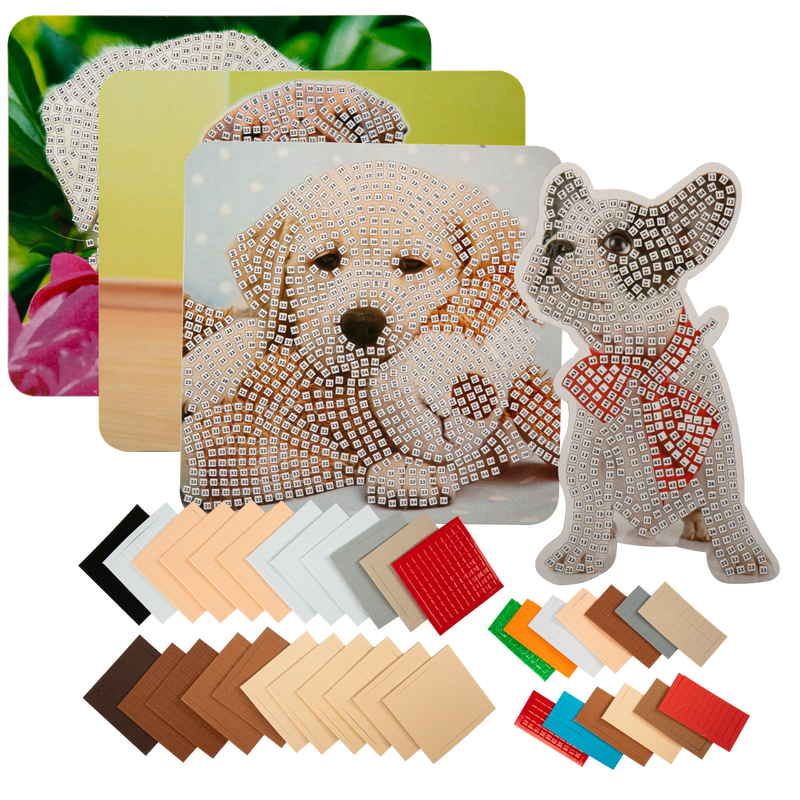 Gray Art Star Make Your Own Mosaic Art Playful Puppies Kids Craft Kits