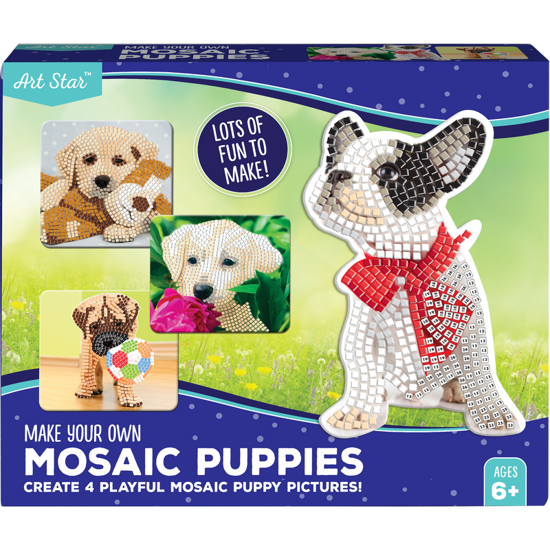 Midnight Blue Art Star Make Your Own Mosaic Art Playful Puppies Kids Craft Kits