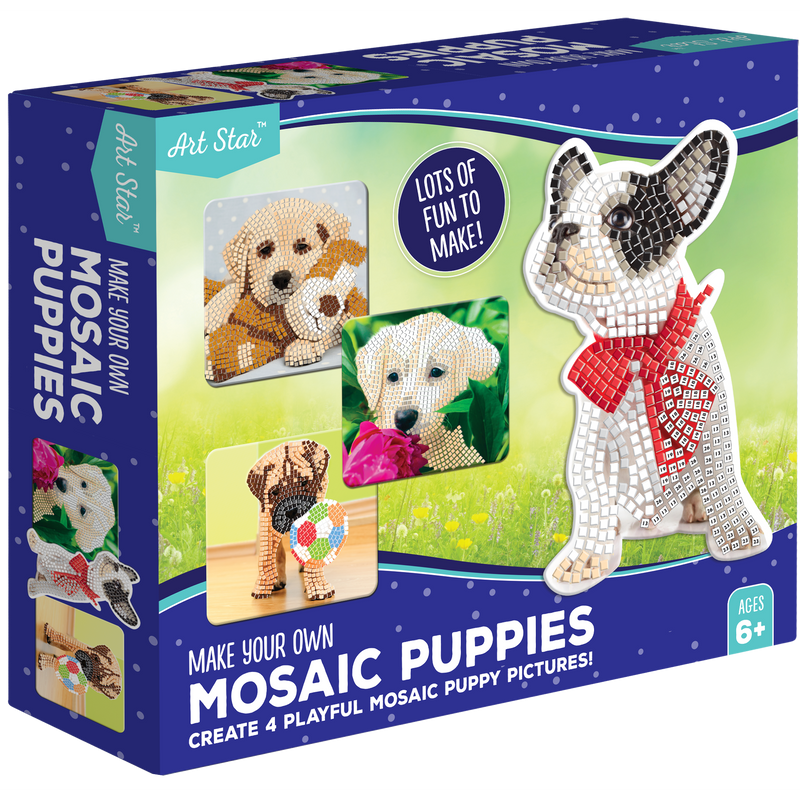 Midnight Blue Art Star Make Your Own Mosaic Art Playful Puppies Kids Craft Kits