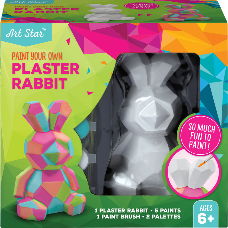 Dark Khaki Art Star Paint Your Own Plaster Geo Rabbit Kids Craft Kits
