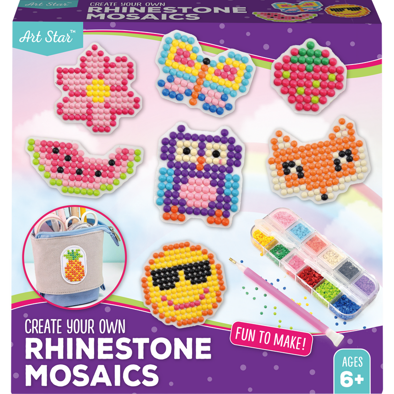 Light Gray Art Star Rhinestone Mosaic Design Kit Kids Craft Kits