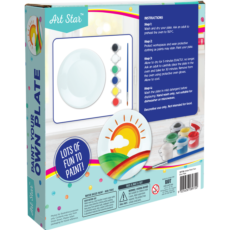 Dark Slate Blue Art Star Paint Your Own Plate Kids Craft Kits