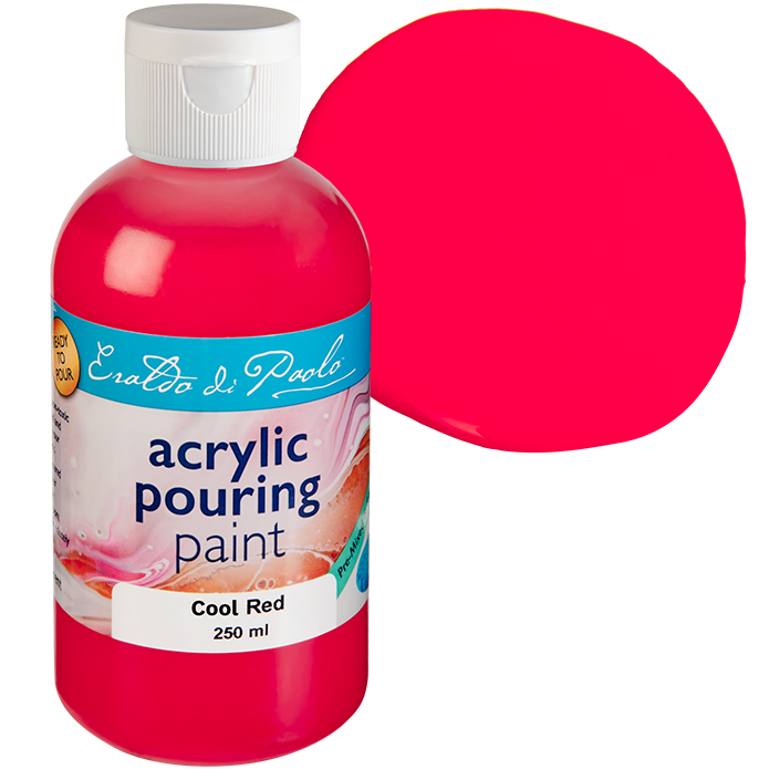 Red Eraldo Di Paolo Pouring Paint Cool Red 250ml Acrylic Paints