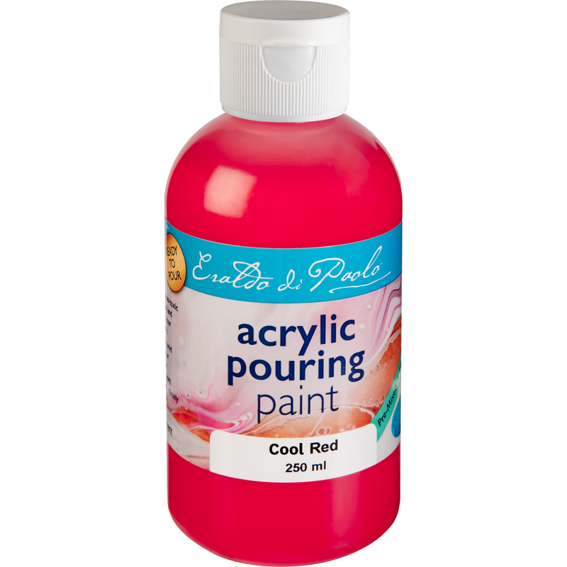 Light Gray Eraldo Di Paolo Pouring Paint Cool Red 250ml Acrylic Paints