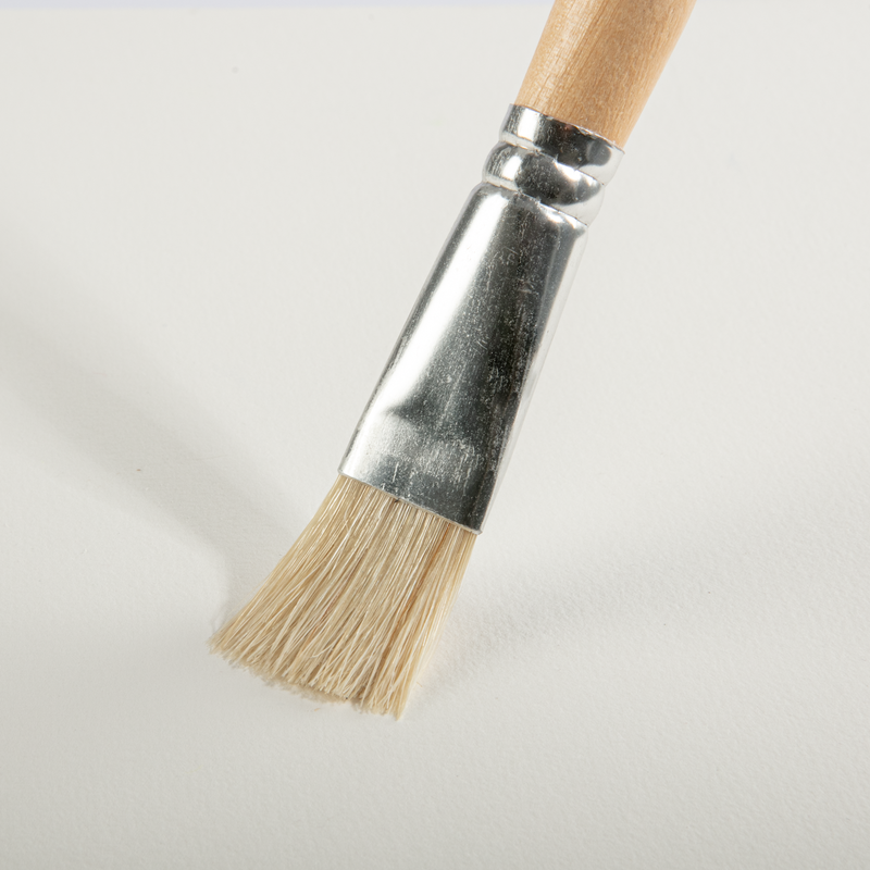 Light Gray Art Studio Bristle Brush Series 579 Flat Size 12 Paint Brushes