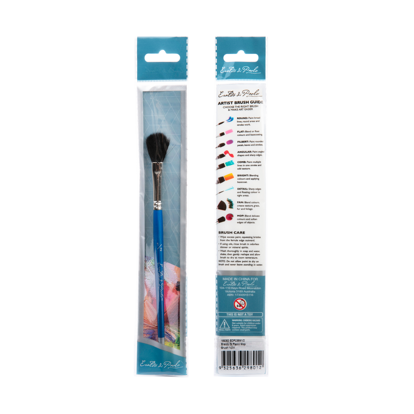Light Slate Gray Eraldo di Paolo Mop Brush 1/2in Paint Brushes