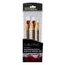 Light Gray Eraldo di Paolo Watercolour & Acrylic brush set 3p 189392 Taklon and Synthetic Brushes