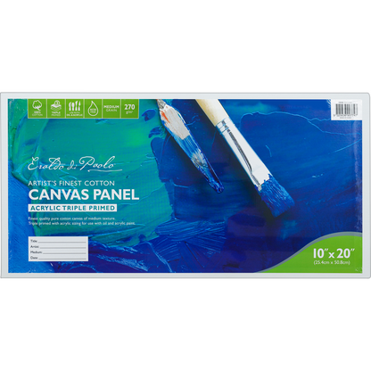 Dark Cyan Eraldo di Paolo 10 x 20 in Canvas Panel Canvas Panels