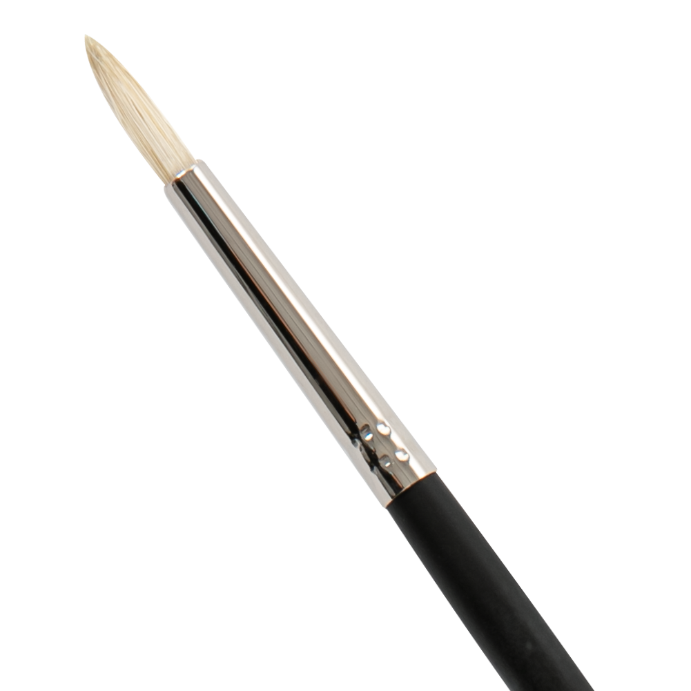 Dark Slate Gray Artist First Choice Brush Interlock Hog Hair Round Size 2 Natural Hair Brushes