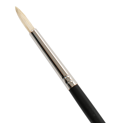 Dark Slate Gray Artist First Choice Brush Interlock Hog Hair Round Size 2 Natural Hair Brushes