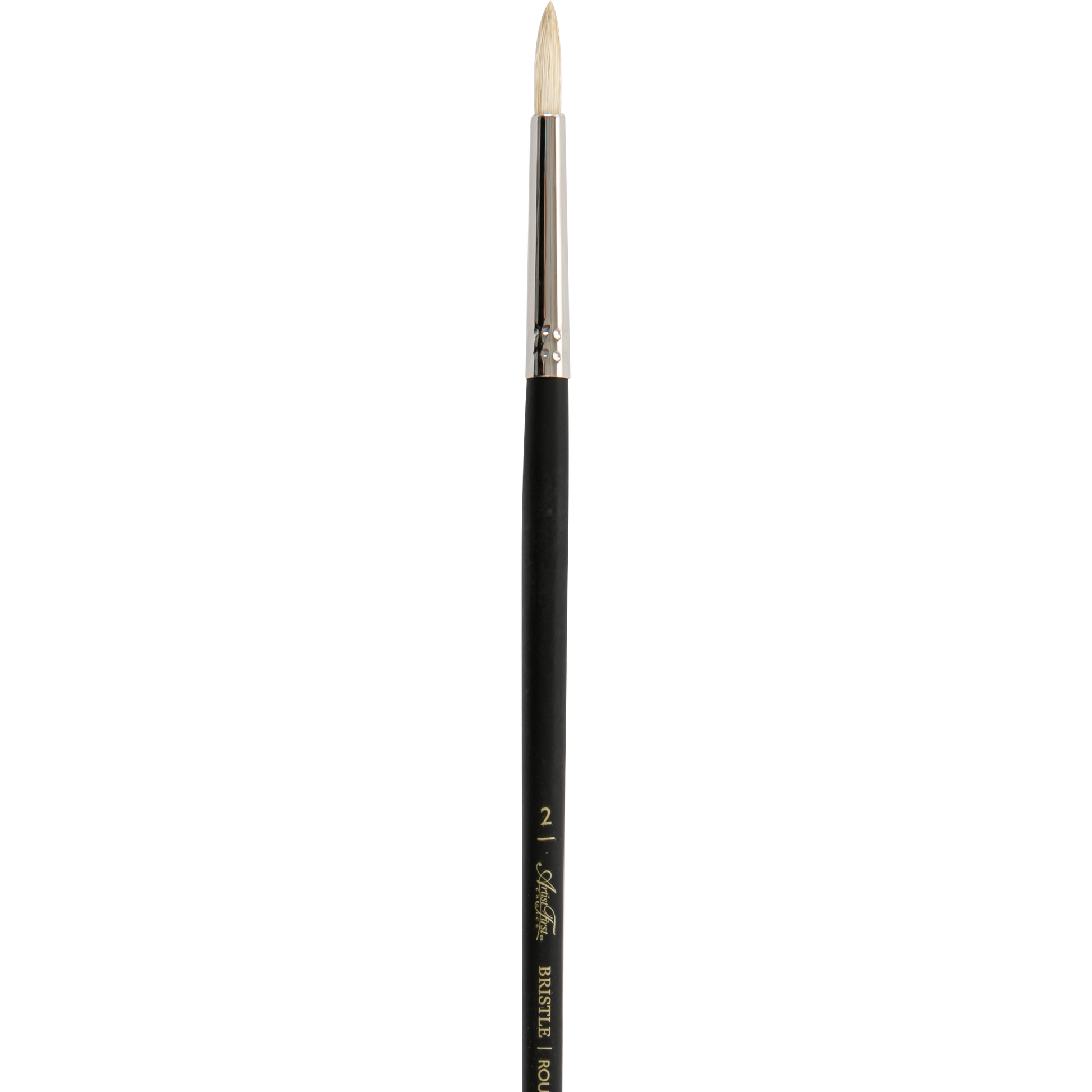 Dark Slate Gray Artist First Choice Brush Interlock Hog Hair Round Size 2 Natural Hair Brushes