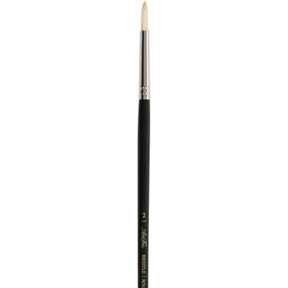 Dark Slate Gray Artist First Choice Brush Interlock Hog Hair Round Size 2 Natural Hair Brushes