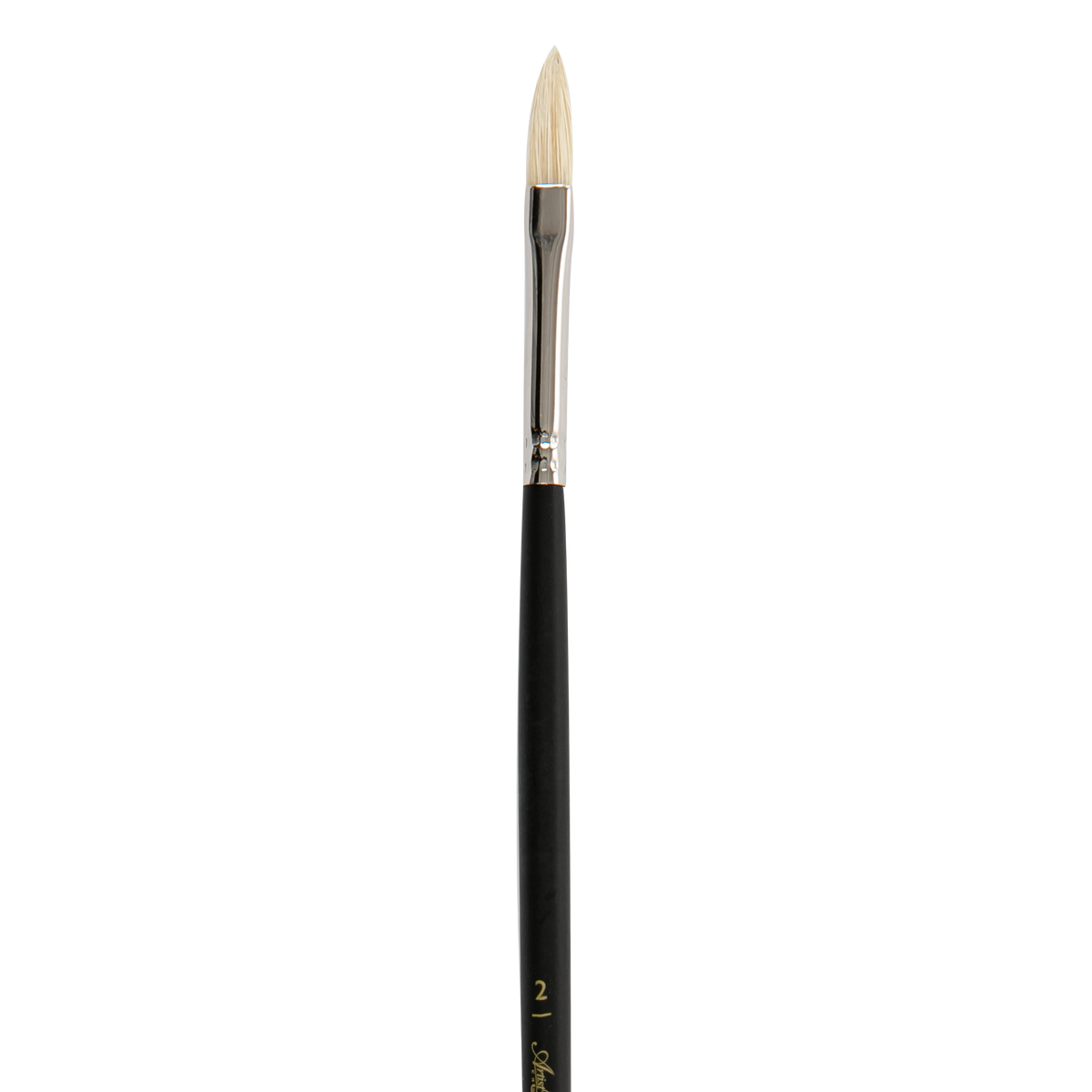 Gray Artist First Choice Brush Interlock Hog Hair Filbert Size 2 Natural Hair Brushes