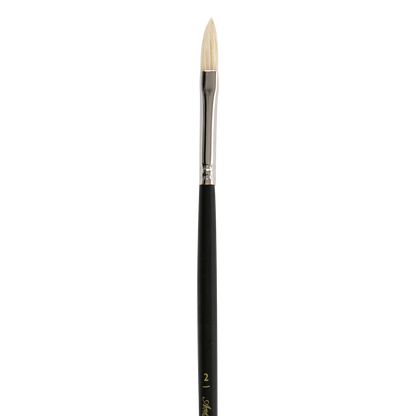 Gray Artist First Choice Brush Interlock Hog Hair Filbert Size 2 Natural Hair Brushes