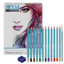 Gray The Art Studio Beginners Series Watercolour Pencil & Brush Set Pencils