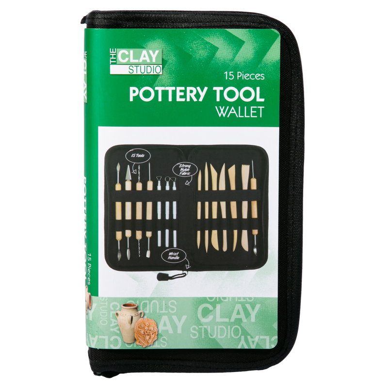 Dark Slate Gray The Clay Studio Wallet Of Pottery Tools 15 Pieces Modelling and Casting Tools and Accessories
