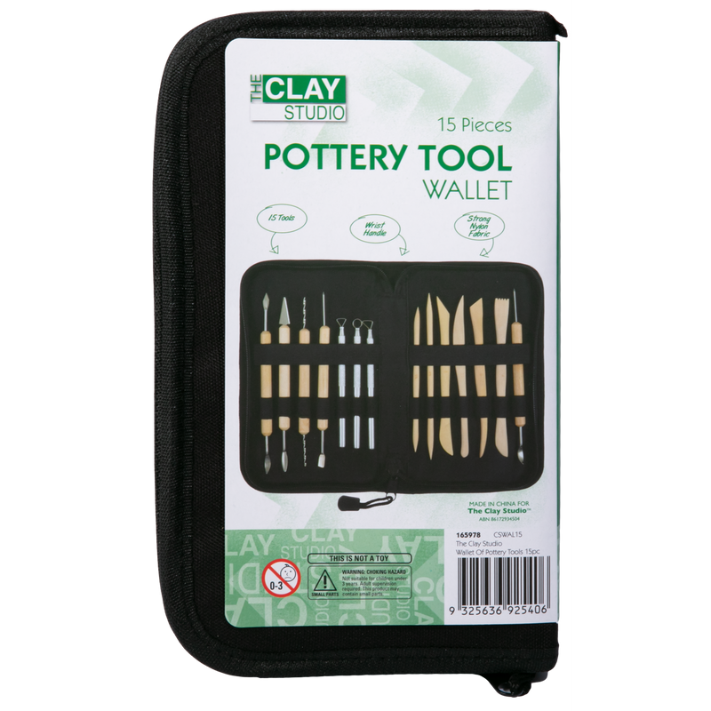 Dark Slate Gray The Clay Studio Wallet Of Pottery Tools 15 Pieces Modelling and Casting Tools and Accessories