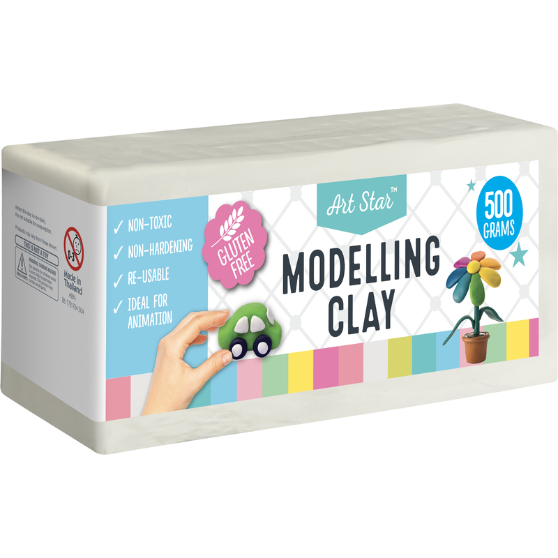 Light Gray Art Star Modelling Clay White 500g Kids Modelling Supplies