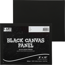 Black The Art Studio Canvas Panel Black 8 x 10 inches 20.32 x 25.4cm Canvas Panels