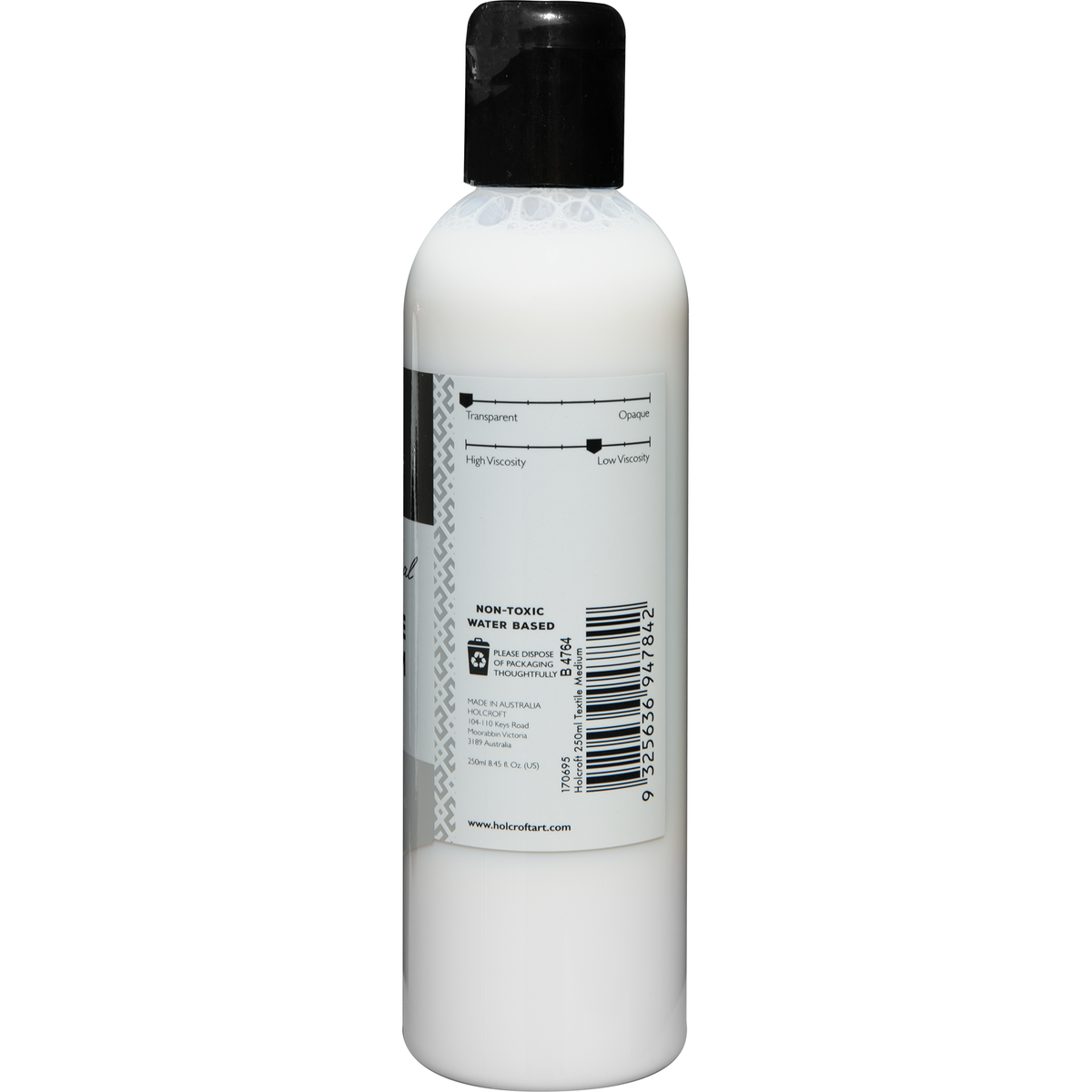 Light Gray Holcroft Professional Textile Medium 250ml Mediums