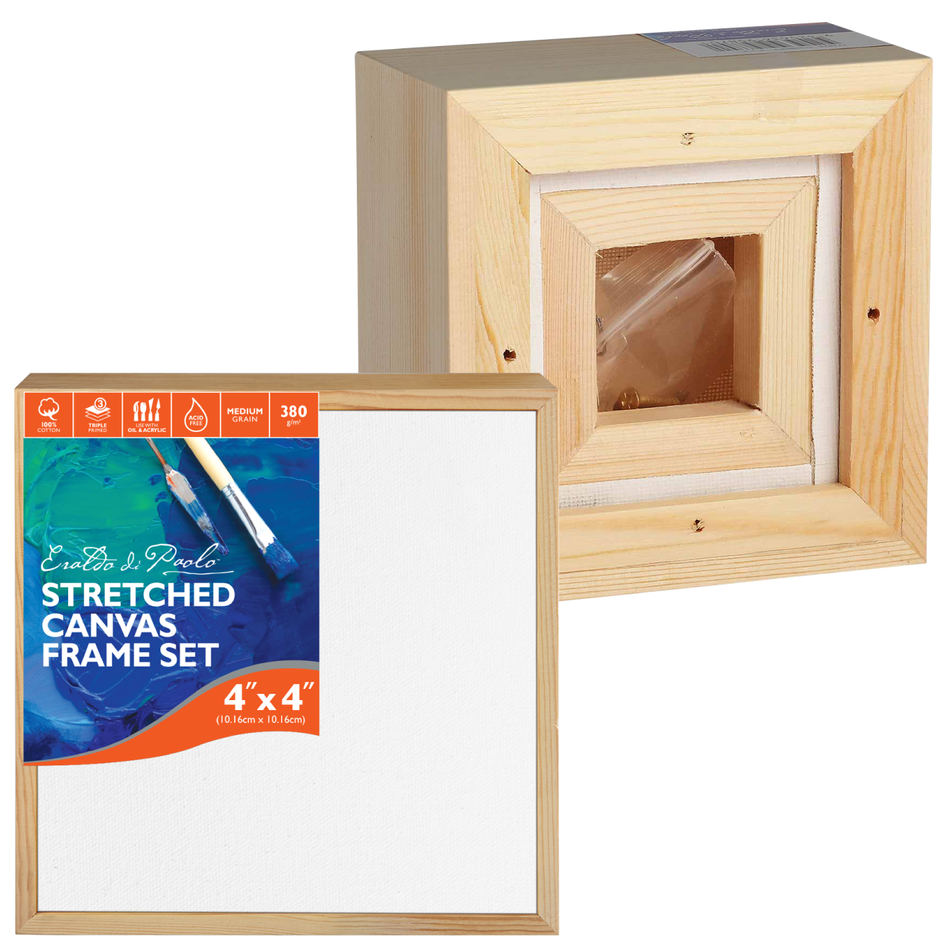 Wheat 4 x 4 inches Eraldo di Paolo Stretched Canvas with Wood Frame Gallery Wrapped Stretched Canvas With Wooden Frame