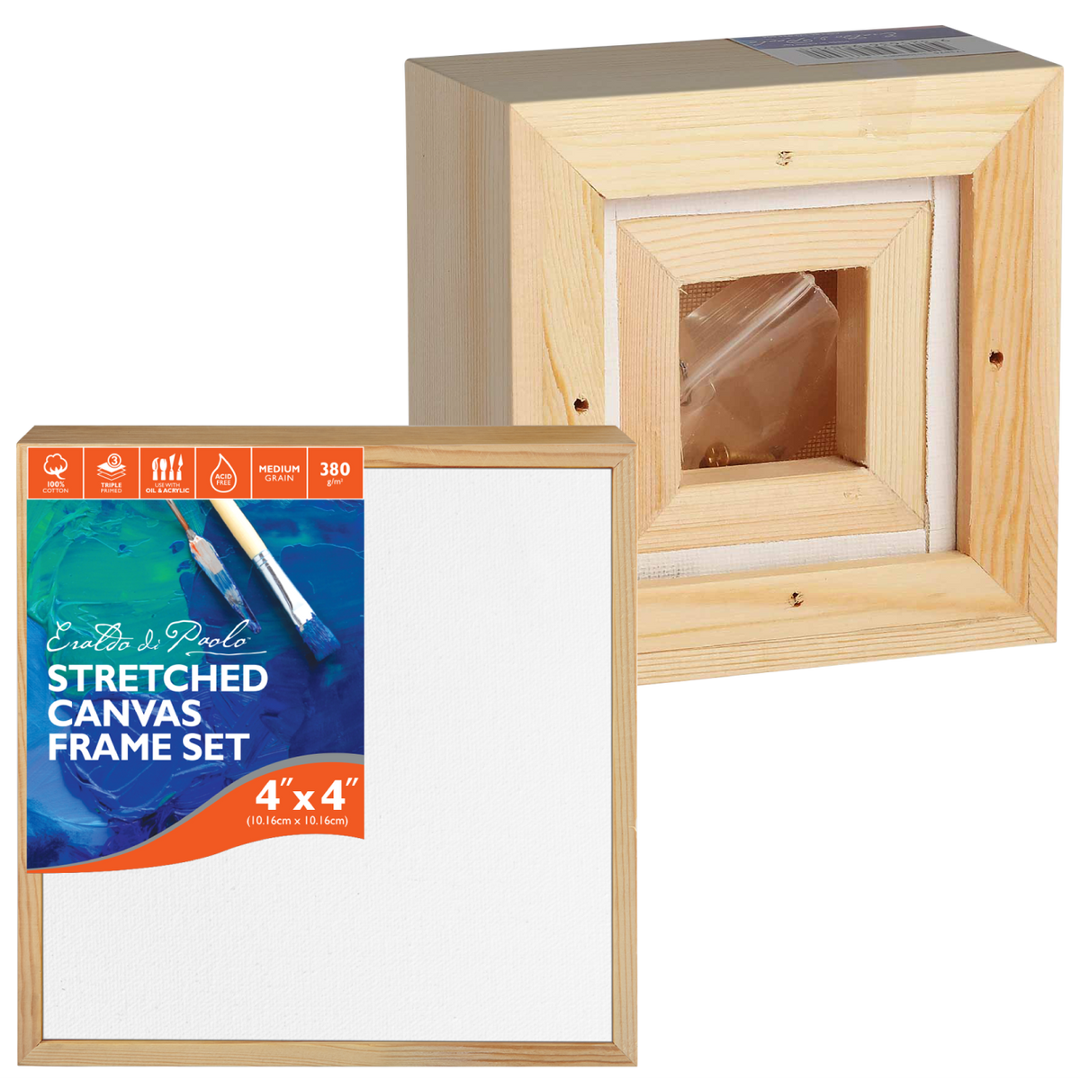 Wheat 4 x 4 inches Eraldo di Paolo Stretched Canvas with Wood Frame Gallery Wrapped Stretched Canvas With Wooden Frame