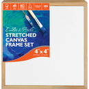 Beige 4 x 4 inches Eraldo di Paolo Stretched Canvas with Wood Frame Gallery Wrapped Stretched Canvas With Wooden Frame